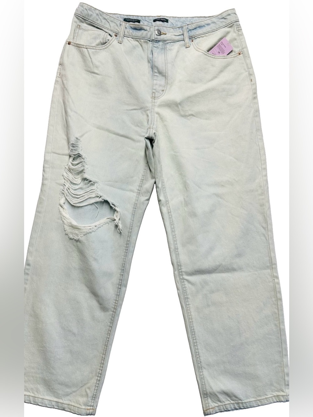 Wild Fable High Rise 90s Relaxed Straight Distressed Jeans 14 Light Wash